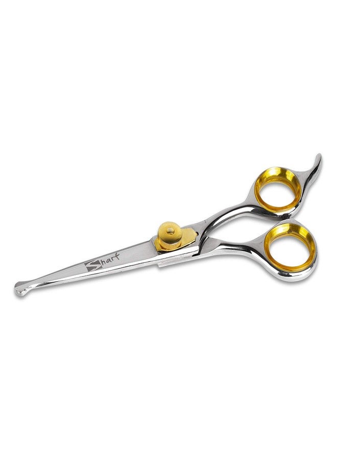 Sharf Dog Grooming Scissors, Gold Touch 6.5 Inch Straight Professional Dog Grooming Shear with Safety Round Tip - Image 1
